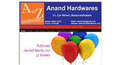 Desktop Screenshot of anandhardwares.com